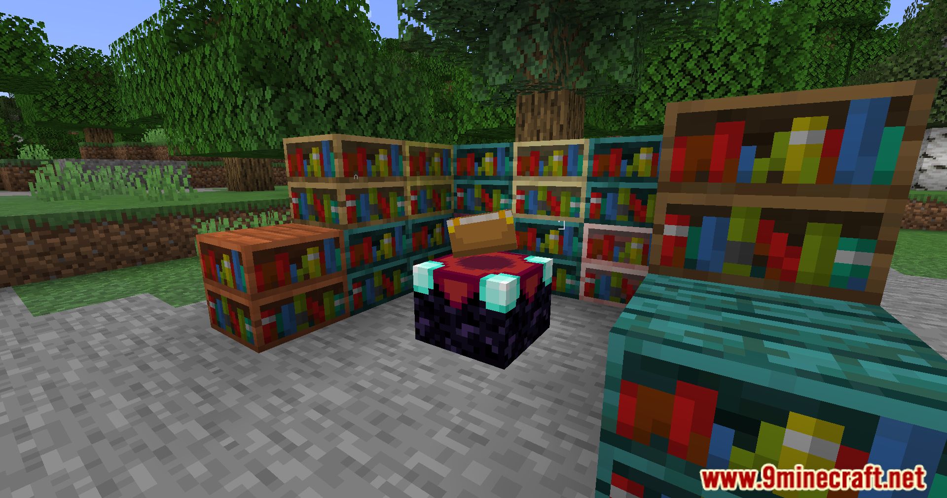 Variant Bookshelves Mod (1.21.1, 1.20.1) - A Bookshelf For Every Wood 9