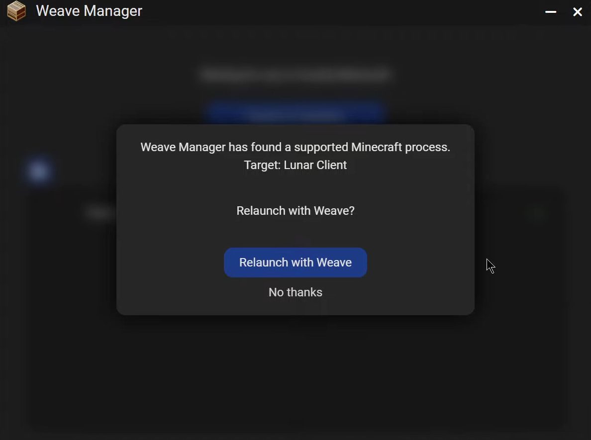 Weave Manager Client Tool - Management for Weave Modding Library 4
