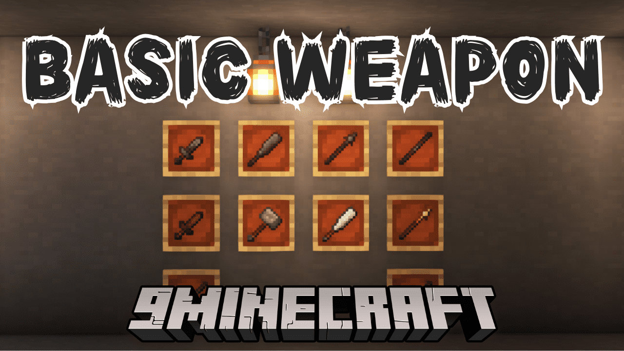 Basic Weapons Mod (1.21.1, 1.20.1) - Adding 5 New Weapon Types 1