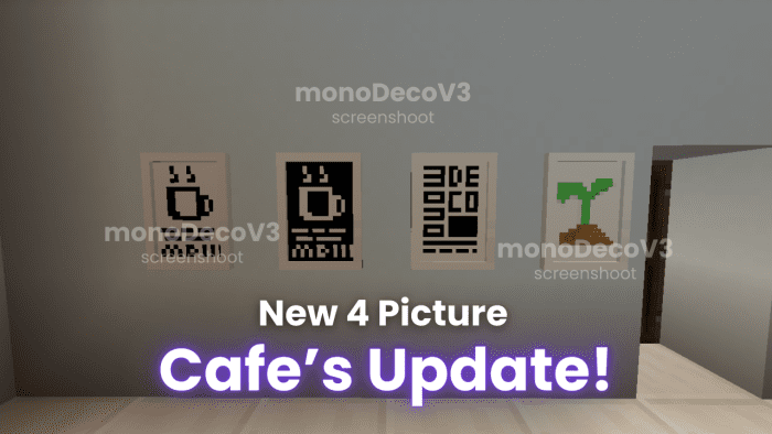 monoDeco Furniture Addon (1.20) - MCPE/Bedrock Mod 14