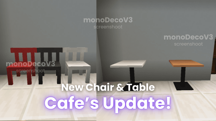 monoDeco Furniture Addon (1.20) - MCPE/Bedrock Mod 5