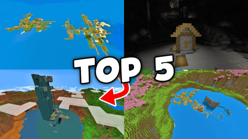 Top 5 Minecraft Epic Seeds (1.20.6, 1.20.1) – Bedrock Edition Thumbnail