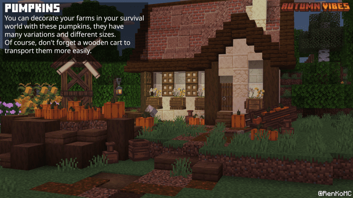 Autumn Vibes Texture Pack (1.20, 1.19) - With 3D Tools for MCPE/Bedrock 9