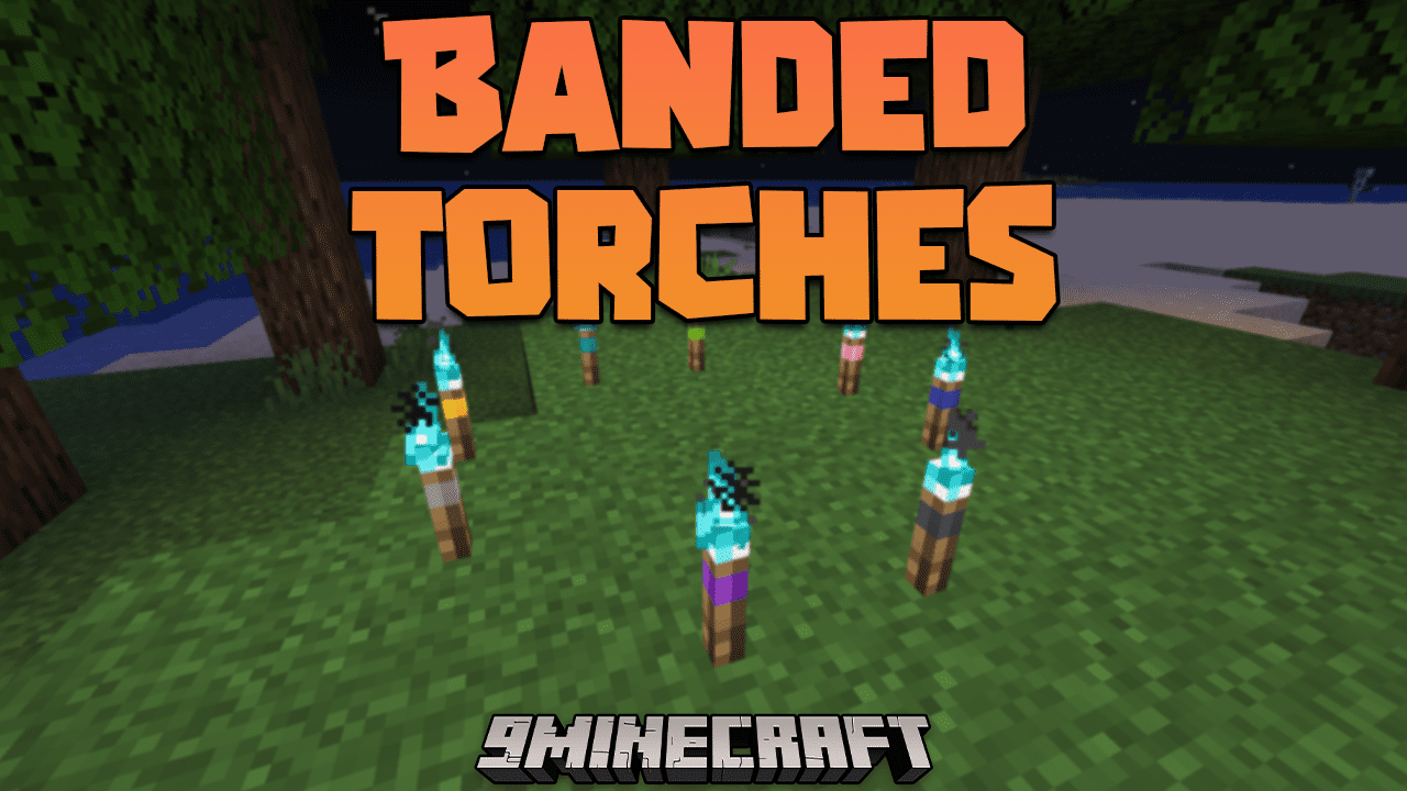 Banded Torches Mod (1.20.4, 1.19.4) - The Power Of Colors 1