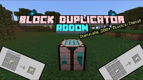Block Duplicator Addon (1.20, 1.19) – MCPE/Bedrock Mod Thumbnail