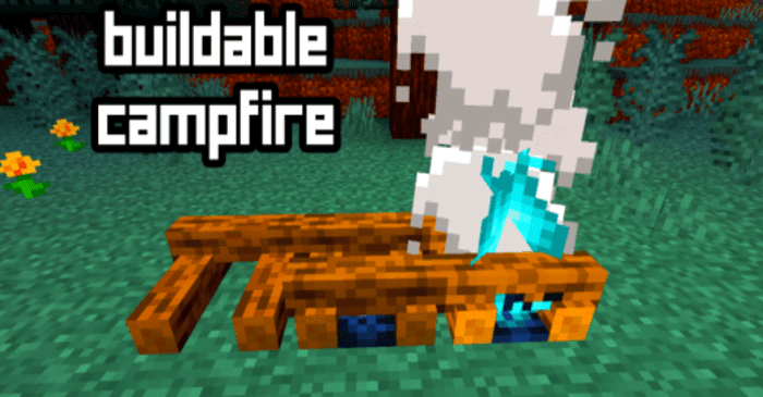 Buildable Campfire Addon (1.20, 1.19) - MCPE/Bedrock Mod 1