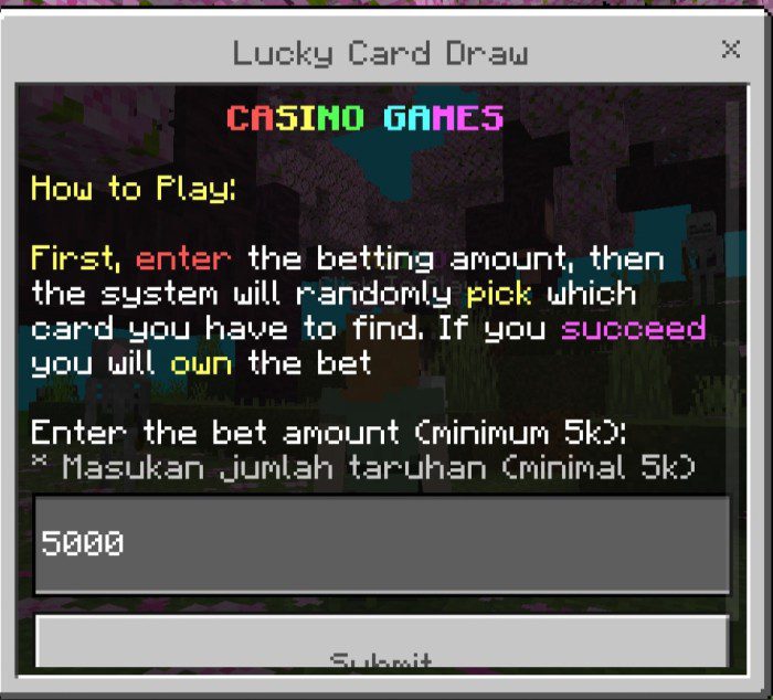 Casino Addon (1.20) - MCPE/Bedrock Script 8