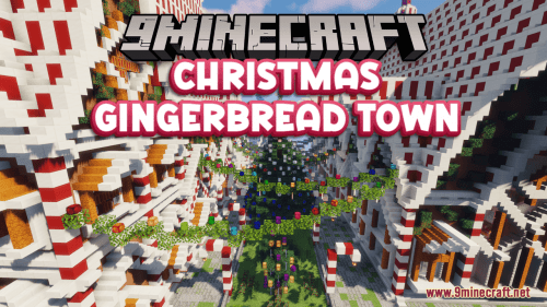 Christmas Gingerbread Town Map (1.20.4, 1.19.4) – Festive Christmas Haven Thumbnail