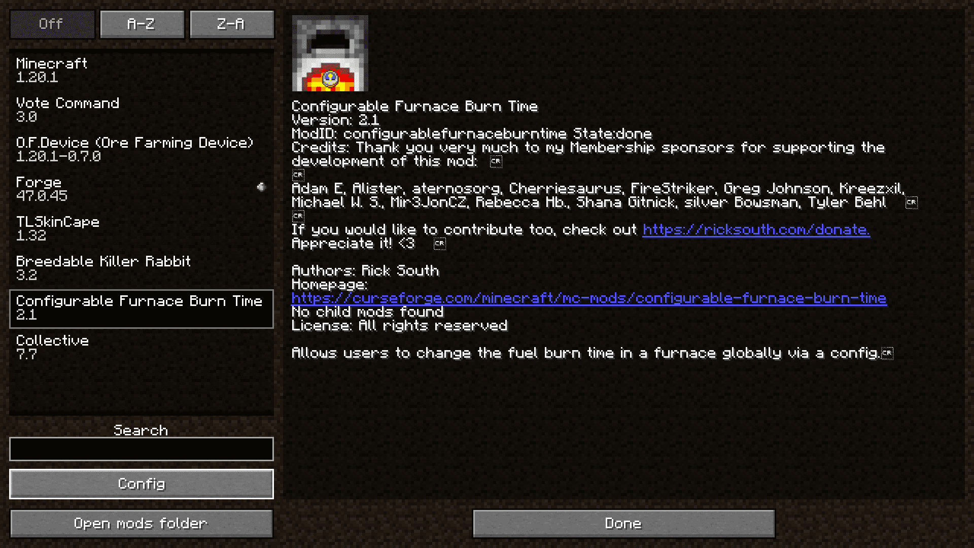 Configurable Furnace Burn Time Mod (1.20.4, 1.19.2) 2