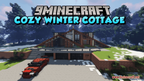 Cozy Winter Cottage Map (1.20.2, 1.19.4) – Charming Retreat in the Snow Thumbnail