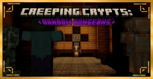 Creeping Crypts: Random Dungeons Addon (1.20) – MCPE/Bedrock Mod Thumbnail