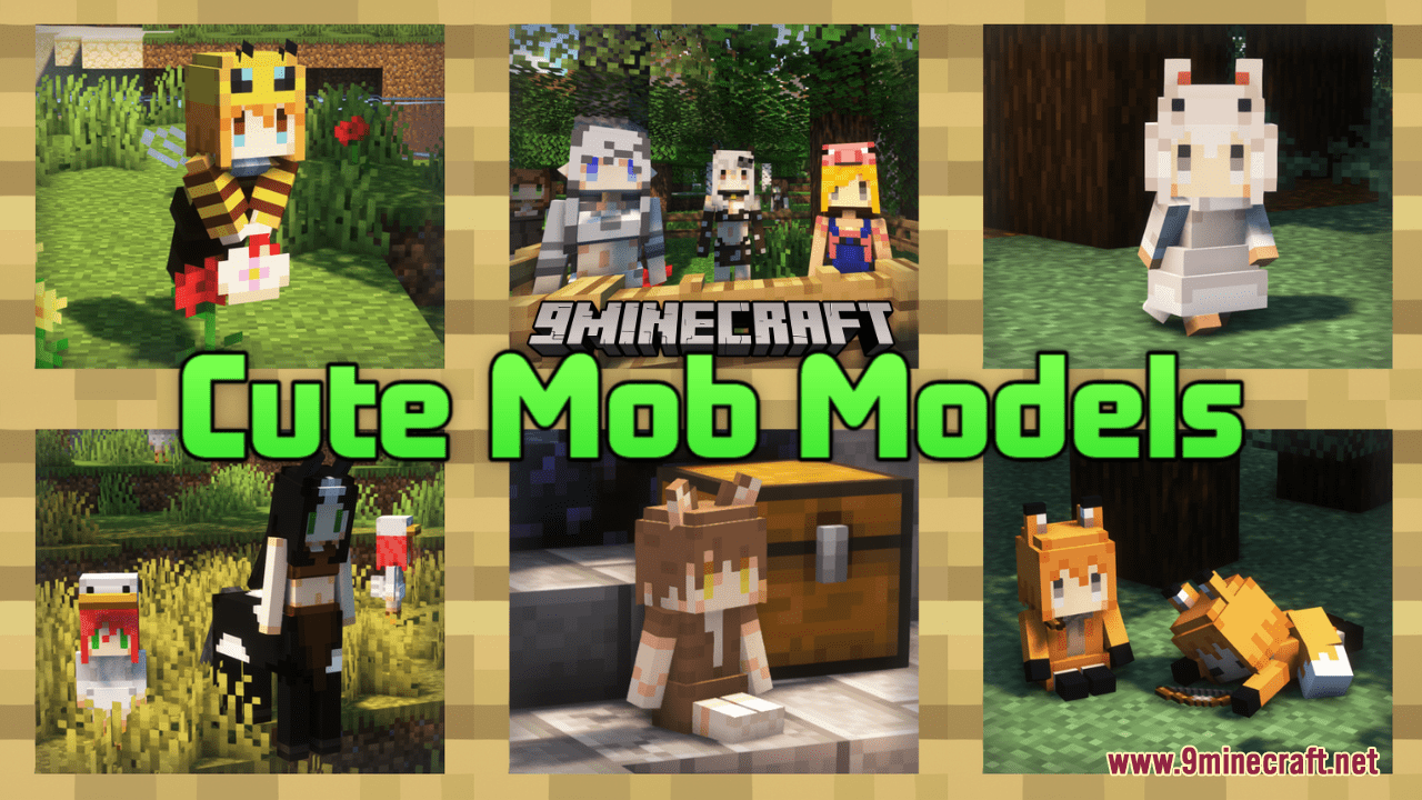 Cute Mob Models Resource Pack (1.20.6, 1.20.1) - Texture Pack 1