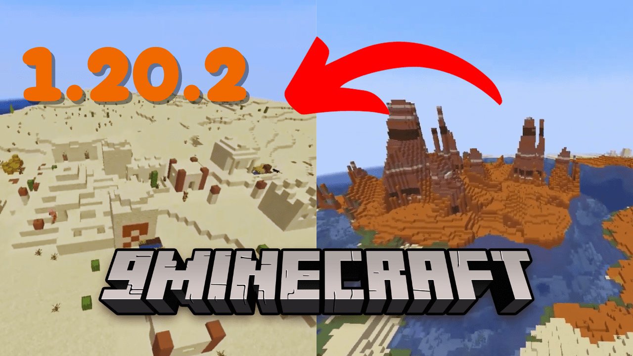 4 Villages Desert Seeds For Minecraft (1.20.6, 1.20.1) - Java/Bedrock Edition 1