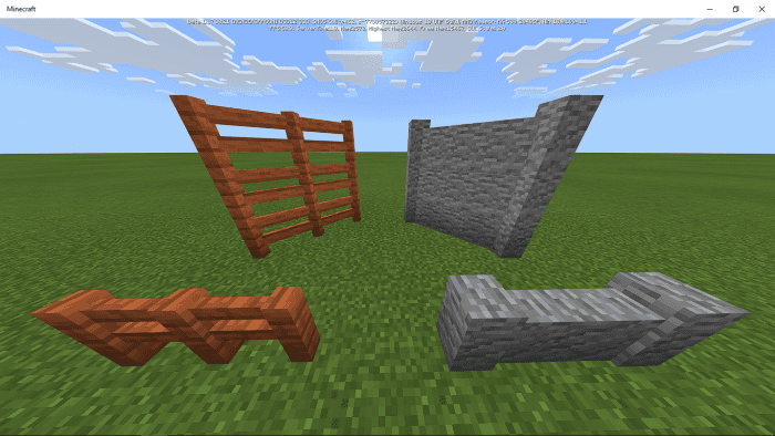 Diagonal Walls and Fences Addon (1.20) - MCPE/Bedrock Mod 5