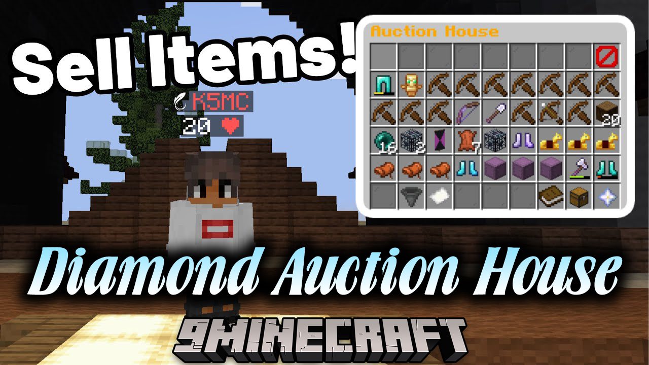 Diamond Auction House Mod (1.20.4, 1.19.4) - Put Your Items Up for Sale 1