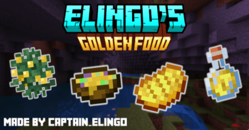 Elingo’s Golden Food Addon (1.20) – MCPE/Bedrock Mod Thumbnail