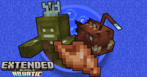 Extended Aquatic Bundle Addon (1.20, 1.19) – MCPE/Bedrock Mod Thumbnail