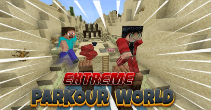 Extreme Parkour World Map (1.20, 1.19) - MCPE/Bedrock 1