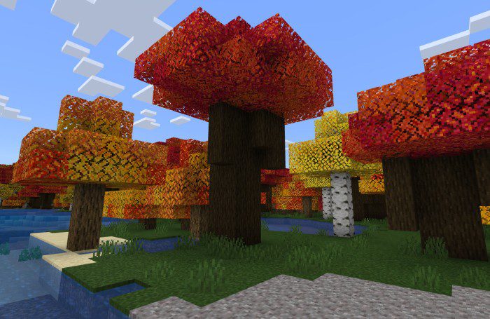 Fall Colors Texture Pack (1.20) - MCPE/Bedrock 5