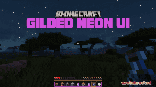 Gilded Neon UI Resource Pack (1.20.6, 1.20.1) – Texture Pack Thumbnail