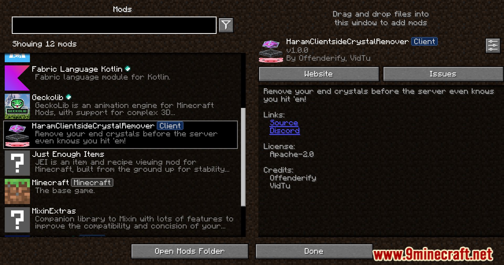 HCsCR Mod (1.20.2, 1.19.4) - Swift End Crystal Removal For Tactical Gameplay 2