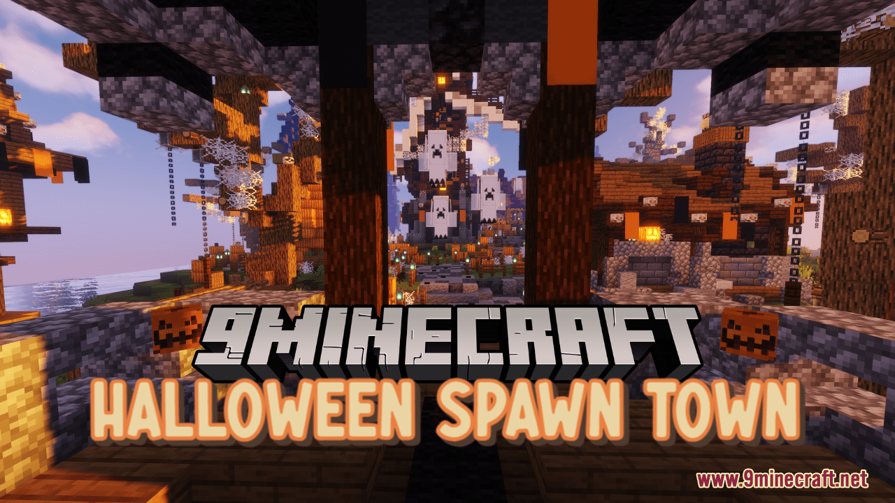 Halloween Spawn Town Map (1.20.4, 1.19.4) - Spooky Exploration 1