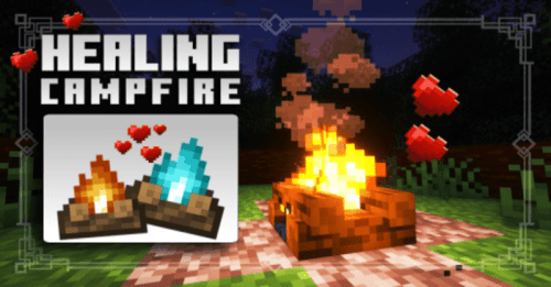 Healing Campfire Addon (1.20) – MCPE/Bedrock Mod Thumbnail