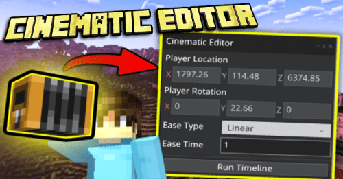 Jayly Cinematic Editor Addon (1.20) – Bedrock Edition Replay Mod Thumbnail