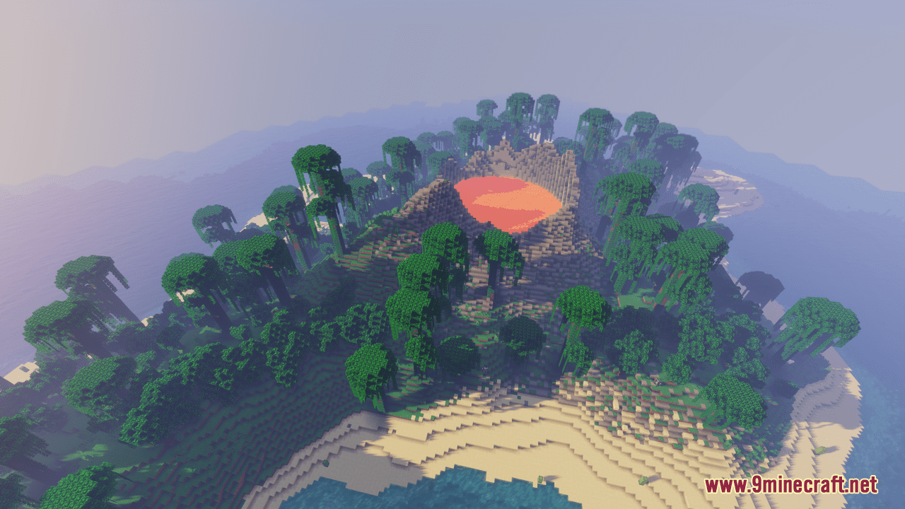 Volcano Island Map (1.20.4, 1.19.4) - Adventurous Landscape 4