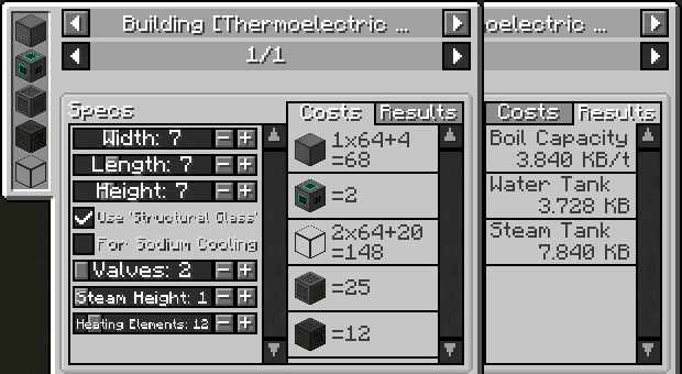 Just Enough Mekanism Multiblocks Mod (1.20.4, 1.19.2) - JEI Page for Calculating Cost 5