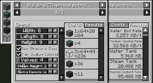 Just Enough Mekanism Multiblocks Mod (1.20.4, 1.19.2) - JEI Page for Calculating Cost 6