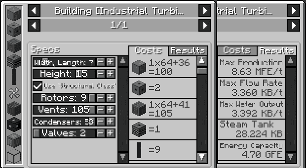 Just Enough Mekanism Multiblocks Mod (1.20.4, 1.19.2) - JEI Page for Calculating Cost 9