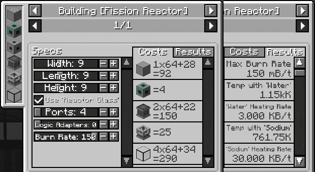 Just Enough Mekanism Multiblocks Mod (1.20.4, 1.19.2) - JEI Page for Calculating Cost 10