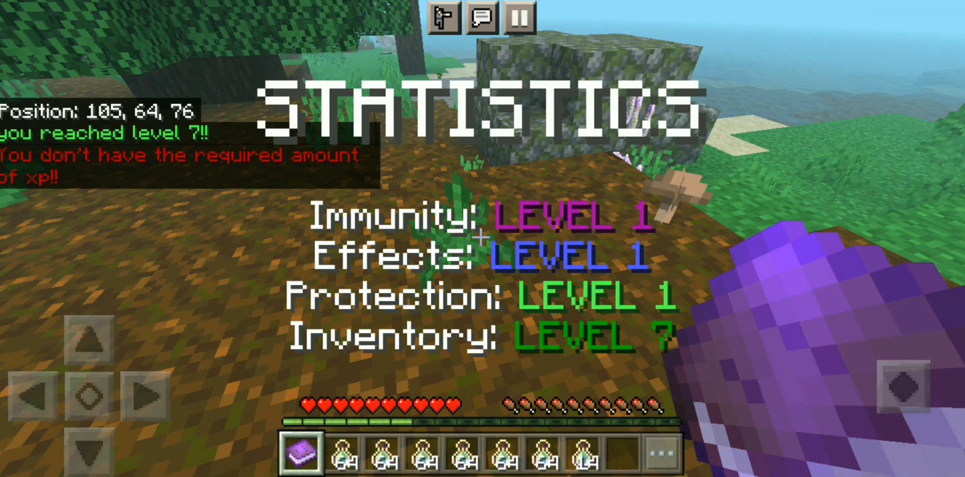 Level Statistics Addon (1.20) - MCPE/Bedrock Mod 8