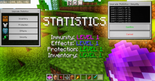 Level Statistics Addon (1.20) – MCPE/Bedrock Mod Thumbnail