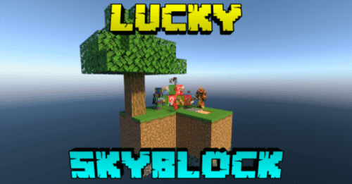 Lucky Tree Skyblock Map (1.20) – MCPE/Bedrock Thumbnail