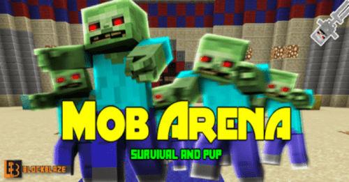 Mob Arena Survival And PvP Map (1.20) – MCPE/Bedrock Thumbnail