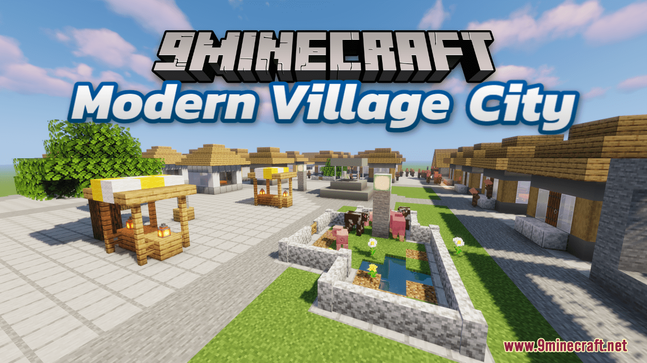 Modern Village City Map (1.20.4, 1.19.4) - Modern Village Evolution 1