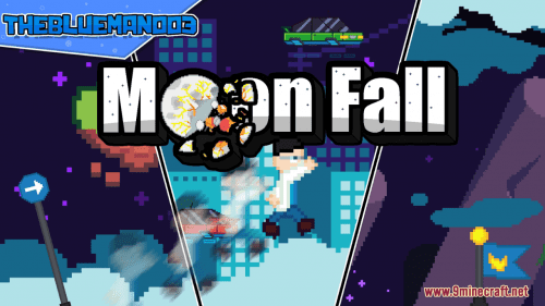 Moon Fall Map (1.20.4, 1.19.4) – 2D Minecraft Adventure Thumbnail