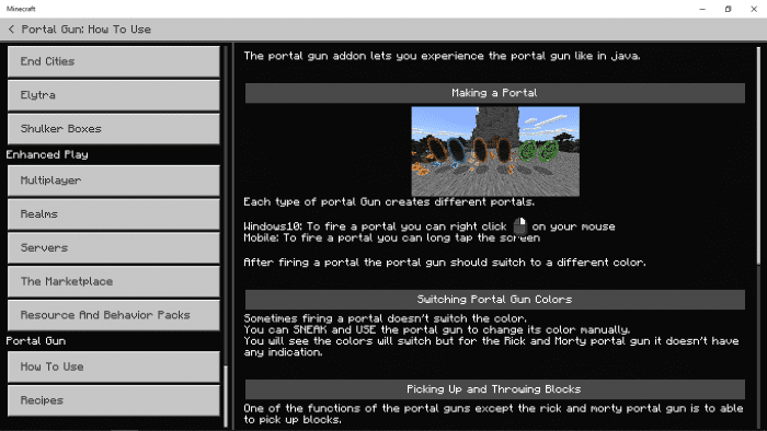 Portal Gun Addon (1.20) - MCPE/Bedrock Mod 17