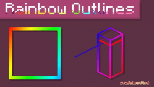 Rainbow Fade Outlines Resource Pack (1.20.6, 1.20.1) – Texture Pack Thumbnail