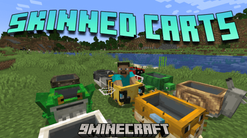 Skinned Carts Mod (1.20.4, 1.19.4) – A Whimsical Journey With Animal-Inspired Carts! Thumbnail