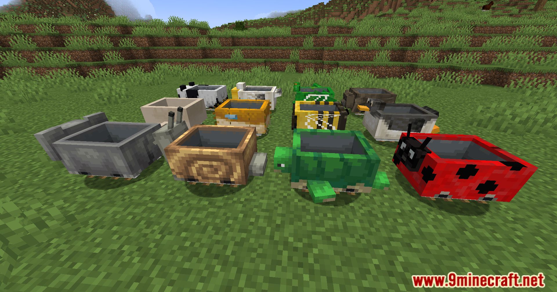 Skinned Carts Mod (1.20.4, 1.19.4) - A Whimsical Journey With Animal-Inspired Carts! 6