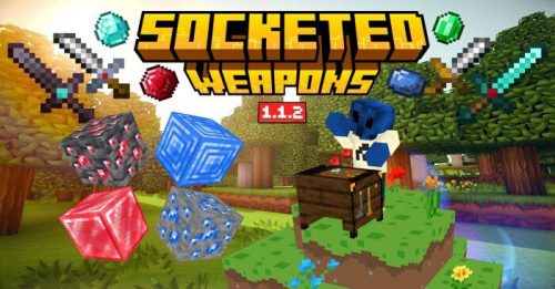 Socketed Weapons Addon (1.21, 1.20) – MCPE/Bedrock Mod Thumbnail