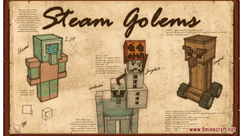 Steam Golems Resource Pack (1.20.6, 1.20.1) – Texture Pack Thumbnail