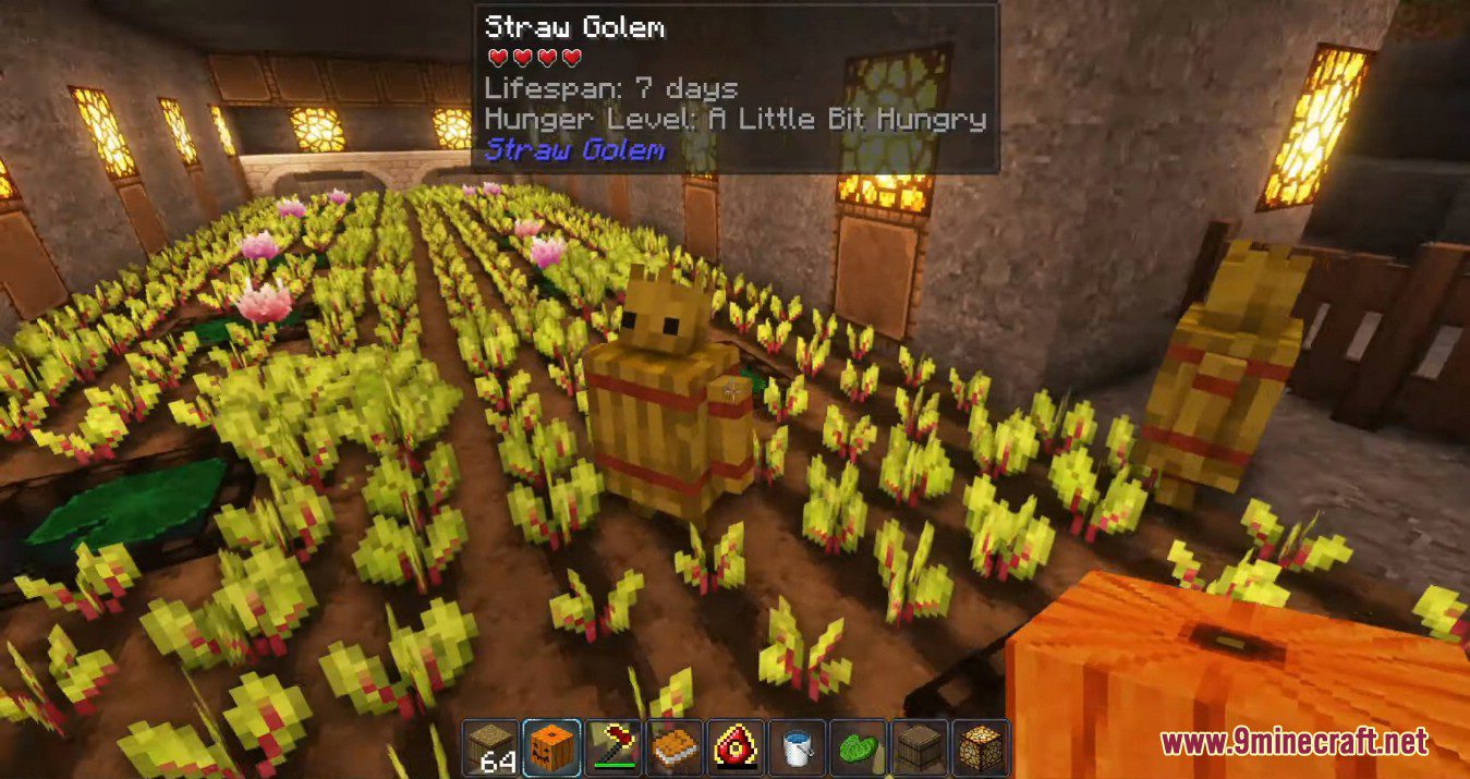 Straw Golem Rebaled Mod (1.19.2, 1.18.2) - Cute Little Guys to Help You on the Farm 3