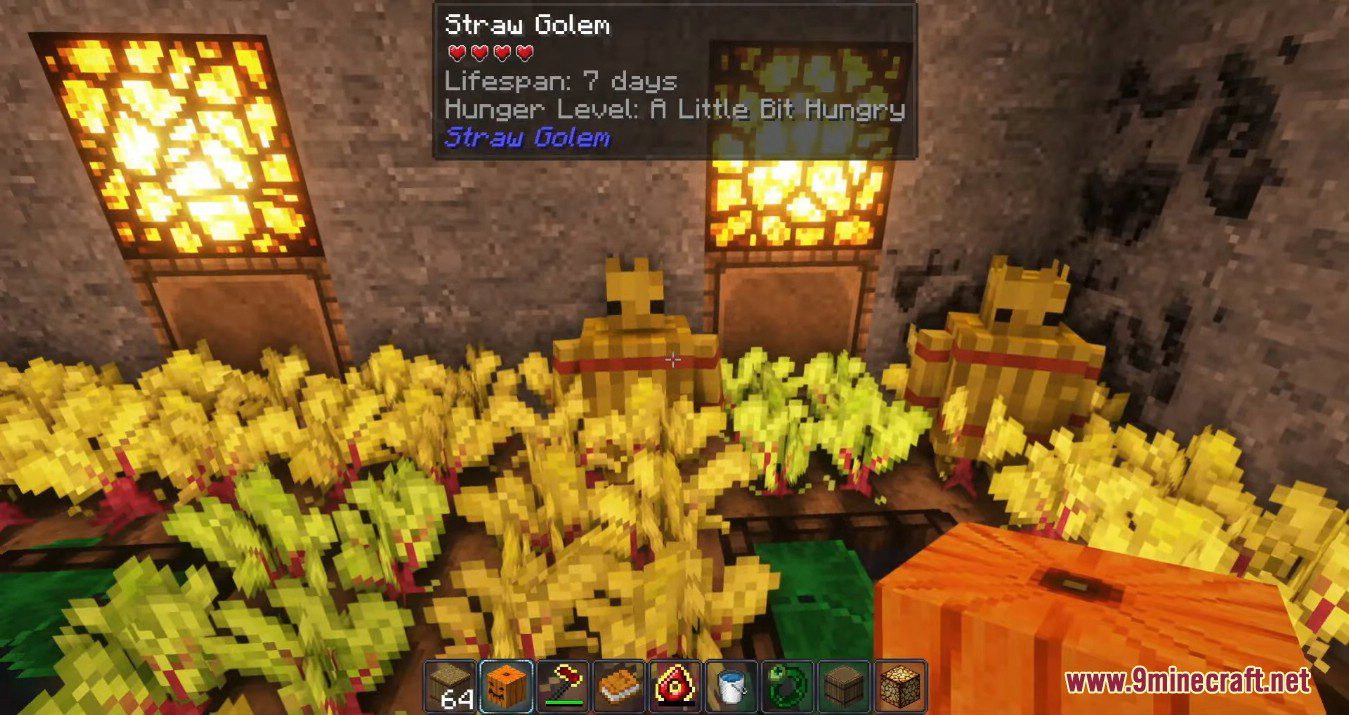 Straw Golem Rebaled Mod (1.19.2, 1.18.2) - Cute Little Guys to Help You on the Farm 4