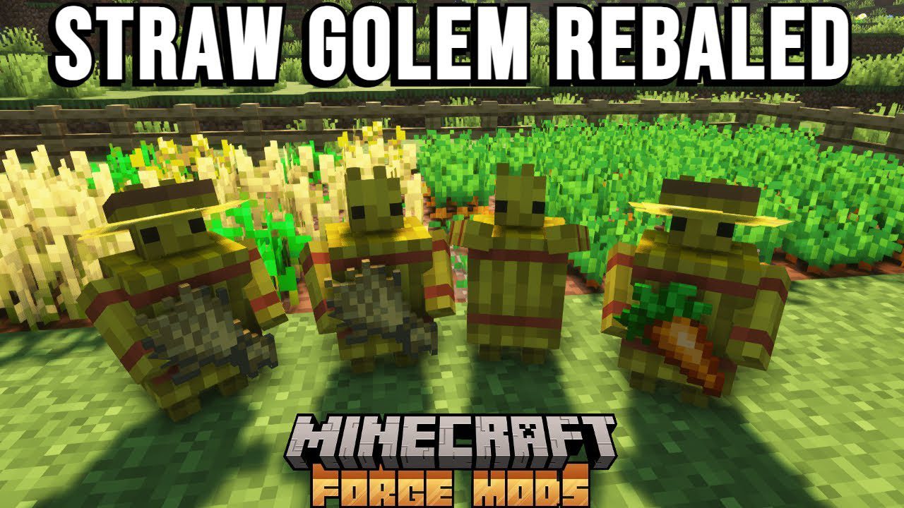 Straw Golem Rebaled Mod (1.19.2, 1.18.2) - Cute Little Guys to Help You on the Farm 1