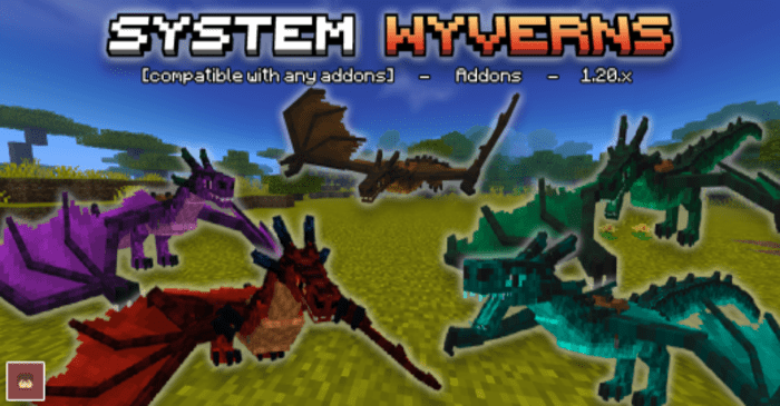 System Wyverns Addon (1.20, 1.19) - MCPE/Bedrock Mod 1