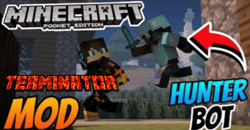 Terminator Addon (1.20) – MCPE/Bedrock Hunter Bot Mod Thumbnail